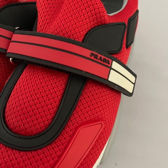 Prada Cloud Bust Knit Trainer with Logo Strap - Picture 5 of 11